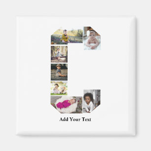 Design Your Own Letter C Photo Collage Magnet