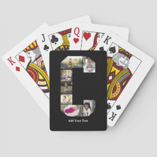 Design Your Own Letter C Photo Collage Poker Cards