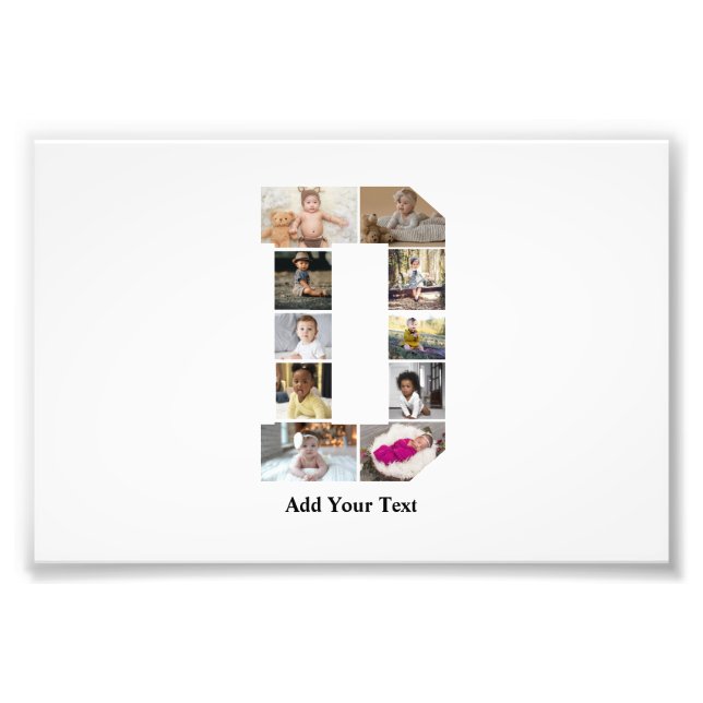 Design Your Own Letter D Photo Collage (Front)