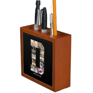 Design Your Own Letter D Photo Collage Desk Organizer