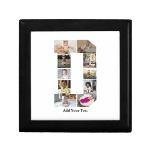 Design Your Own Letter D Photo Collage Gift Box