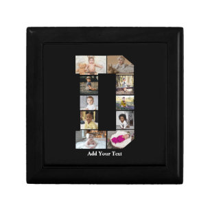 Design Your Own Letter D Photo Collage Gift Box