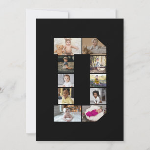 Design Your Own Letter D Photo Collage Holiday Card