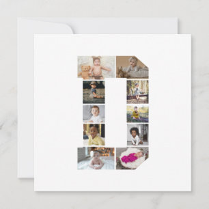 Design Your Own Letter D Photo Collage Holiday Card