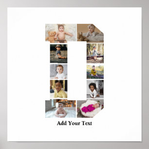 Design Your Own Letter D Photo Collage Poster