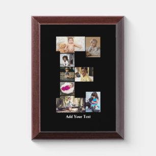 Design Your Own Letter E Photo Collage Award Plaque