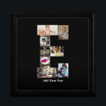 Design Your Own Letter E Photo Collage Gift Box<br><div class="desc">This monogram photo collage is a personalized design that combines a bold monogram (initials or a letter) with a collection of photos arranged artistically within or around it. It's a stylish way to showcase memories while adding a unique,  elegant touch to decor or gifts.</div>