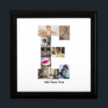 Design Your Own Letter E Photo Collage Gift Box<br><div class="desc">This monogram photo collage is a personalized design that combines a bold monogram (initials or a letter) with a collection of photos arranged artistically within or around it. It's a stylish way to showcase memories while adding a unique,  elegant touch to decor or gifts.</div>
