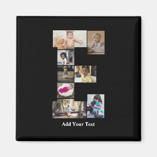 Design Your Own Letter E Photo Collage Magnet