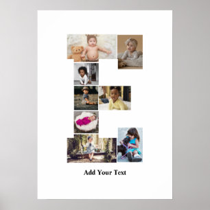 Design Your Own Letter E Photo Collage Poster