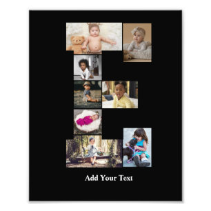 Design Your Own Letter E Photo Collage Print