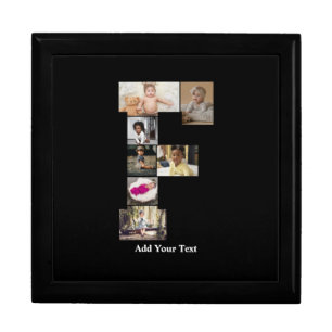 Design Your Own Letter F Photo Collage Gift Box
