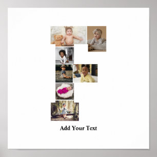 Design Your Own Letter F Photo Collage Poster