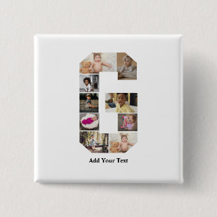 Design Your Own Letter G Photo Collage Button