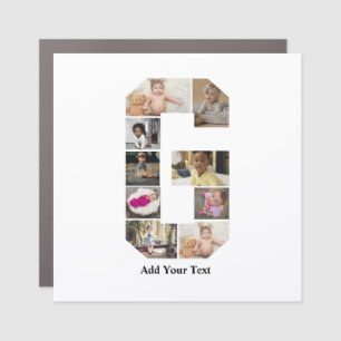 Design Your Own Letter G Photo Collage Car Magnet