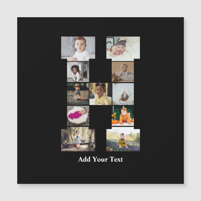 Design Your Own Letter H Photo Collage (Front)