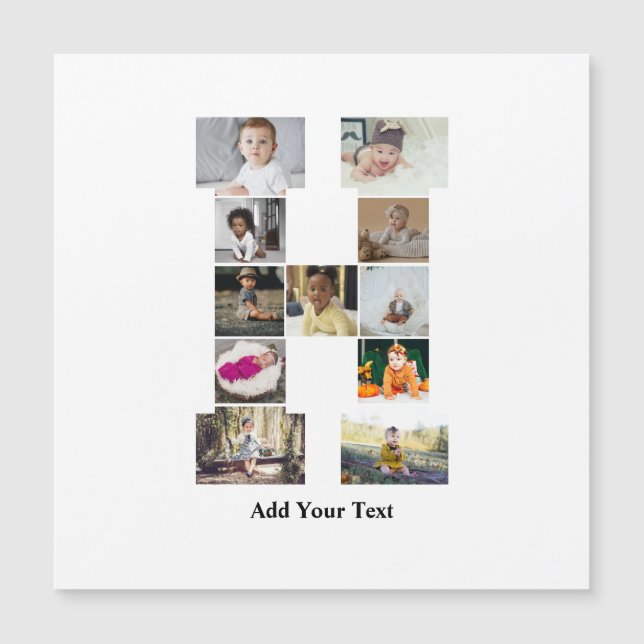 Design Your Own Letter H Photo Collage (Front)