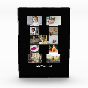 Design Your Own Letter H Photo Collage Block
