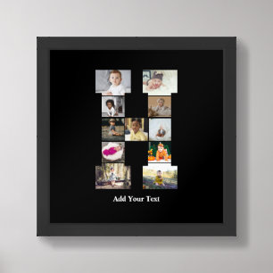 Design Your Own Letter H Photo Collage Framed Art