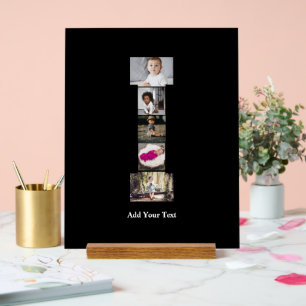 Design Your Own Letter I Photo Collage Acrylic Sign