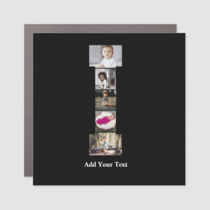 Design Your Own Letter I Photo Collage Car Magnet