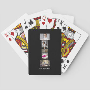 Design Your Own Letter I Photo Collage Poker Cards