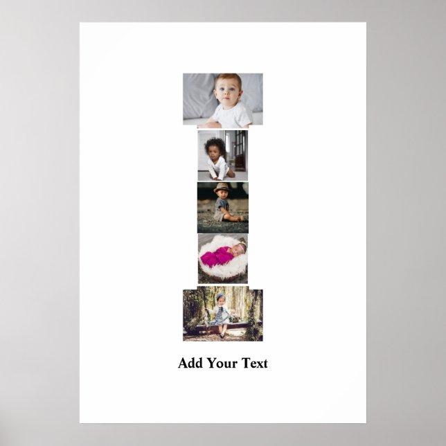 Design Your Own Letter I Photo Collage Poster (Front)
