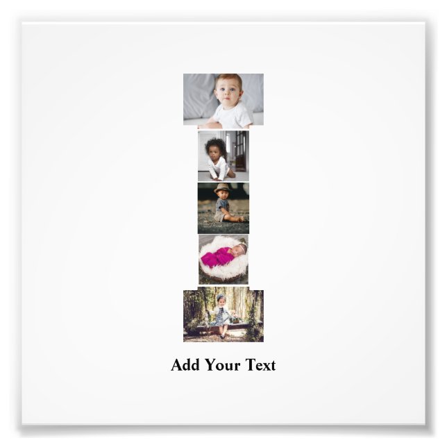 Design Your Own Letter I Photo Collage Print (Front)