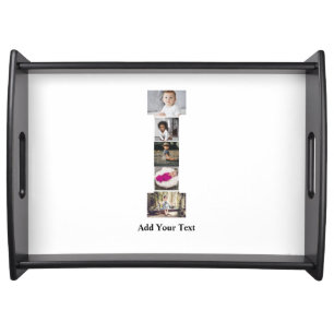 Design Your Own Letter I Photo Collage Serving Tray