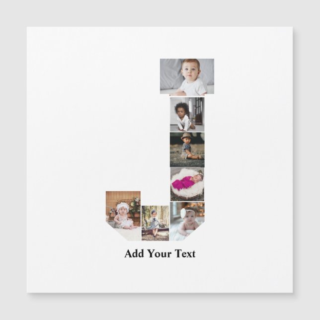 Design Your Own Letter J Photo Collage (Front)