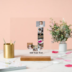 Design Your Own Letter J Photo Collage Acrylic Sign
