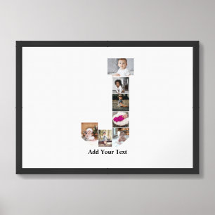 Design Your Own Letter J Photo Collage Framed Art