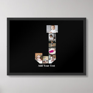 Design Your Own Letter J Photo Collage Framed Art