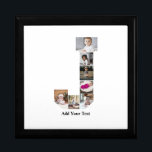Design Your Own Letter J Photo Collage Gift Box<br><div class="desc">This monogram photo collage is a personalized design that combines a bold monogram (initials or a letter) with a collection of photos arranged artistically within or around it. It's a stylish way to showcase memories while adding a unique,  elegant touch to decor or gifts.</div>