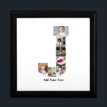 Design Your Own Letter J Photo Collage Gift Box<br><div class="desc">This monogram photo collage is a personalized design that combines a bold monogram (initials or a letter) with a collection of photos arranged artistically within or around it. It's a stylish way to showcase memories while adding a unique,  elegant touch to decor or gifts.</div>