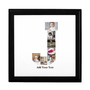 Design Your Own Letter J Photo Collage Gift Box