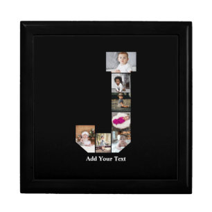 Design Your Own Letter J Photo Collage Gift Box