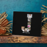 Design Your Own Letter J Photo Collage Plaque<br><div class="desc">This monogram photo collage is a personalized design that combines a bold monogram (initials or a letter) with a collection of photos arranged artistically within or around it. It's a stylish way to showcase memories while adding a unique,  elegant touch to decor or gifts.</div>