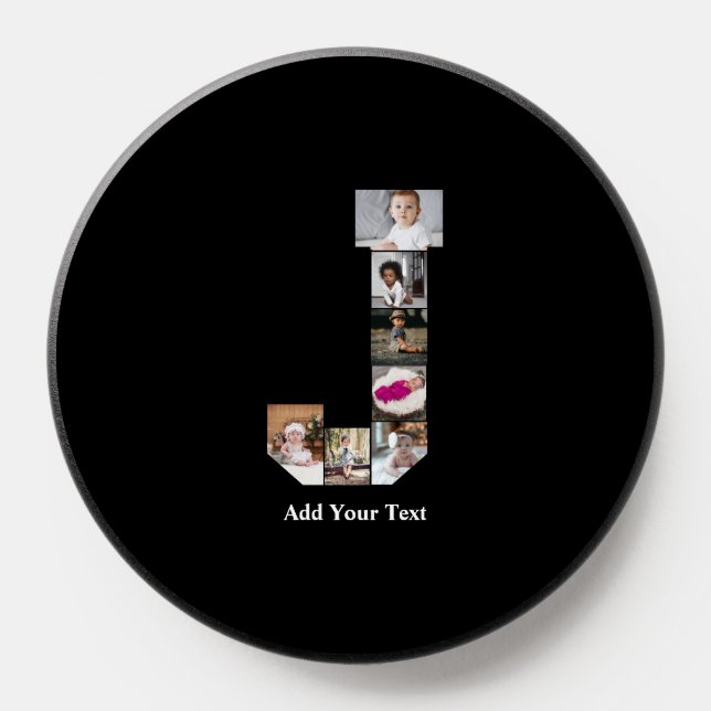 Design Your Own Letter J Photo Collage PopSocket (Popsocket)