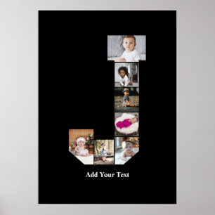 Design Your Own Letter J Photo Collage Poster