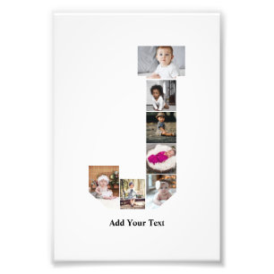 Design Your Own Letter J Photo Collage Poster