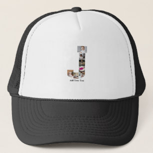 Design Your Own Letter J Photo Collage Trucker Hat