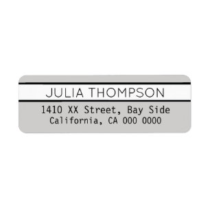 design your own light gray elegant label