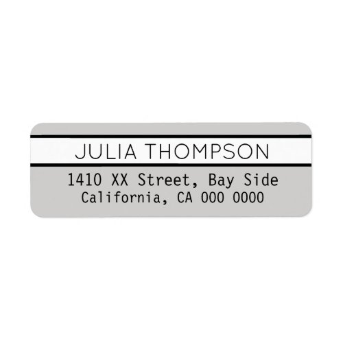 design your own light gray elegant label