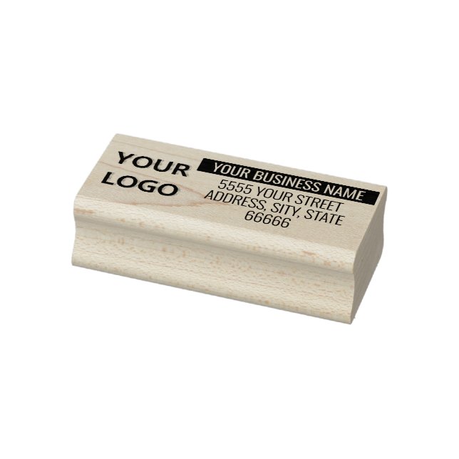 Design Your Own Logo Address Rubber Stamp Template (Stamp)