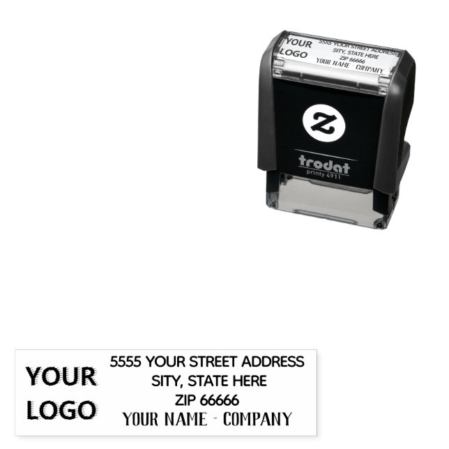 Design Your Own Logo Address Self-inking Stamp (In Situ)