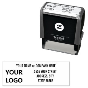 Design Your Own Logo Address Self-inking Stamp