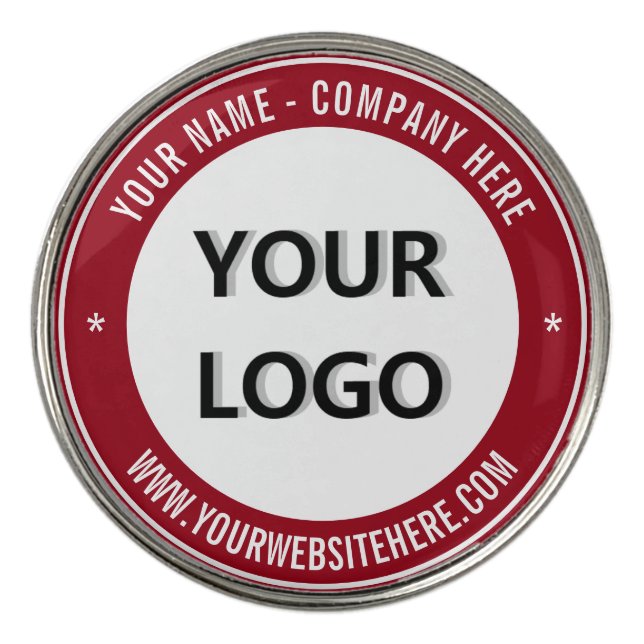 Design Your Own Logo and Text Golf Ball Marker (Front)