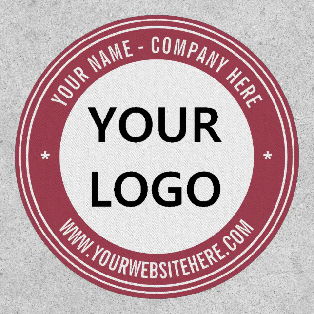Design Your Own Logo and Text Round Patch Template | Zazzle