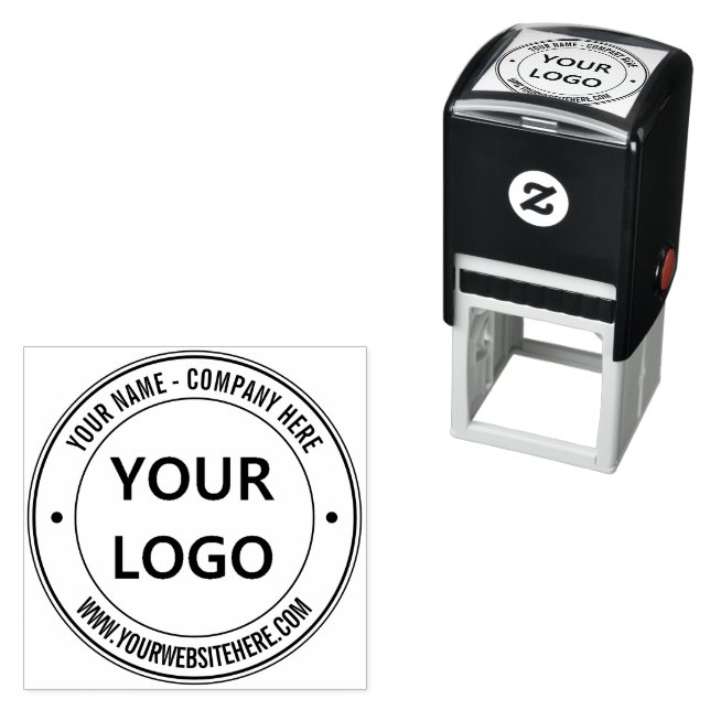 Design Your Own Logo and Text Round Stamp Template (In Situ)